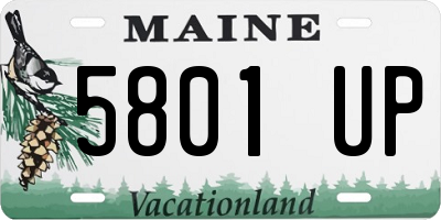 ME license plate 5801UP
