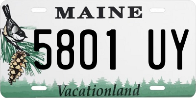 ME license plate 5801UY