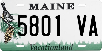 ME license plate 5801VA