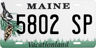 ME license plate 5802SP