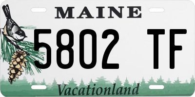 ME license plate 5802TF