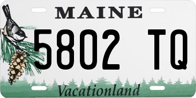 ME license plate 5802TQ