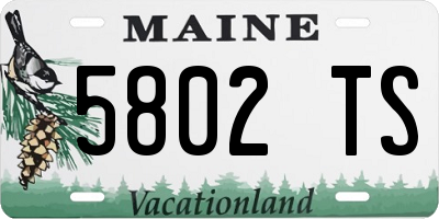 ME license plate 5802TS