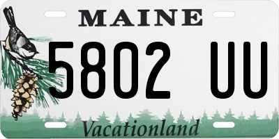 ME license plate 5802UU