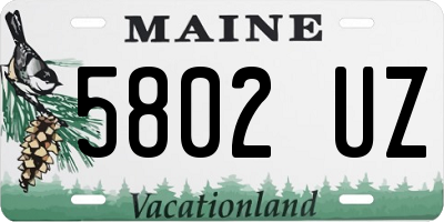 ME license plate 5802UZ