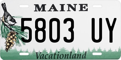 ME license plate 5803UY