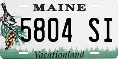 ME license plate 5804SI