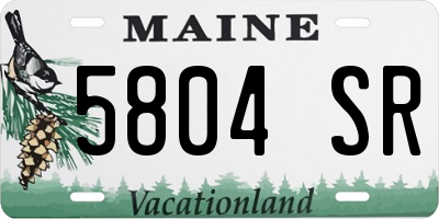 ME license plate 5804SR