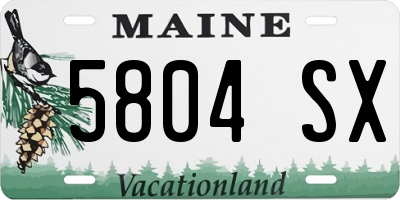 ME license plate 5804SX