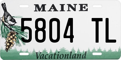 ME license plate 5804TL