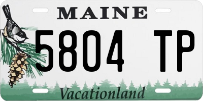 ME license plate 5804TP