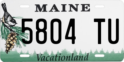 ME license plate 5804TU