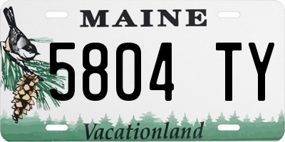 ME license plate 5804TY