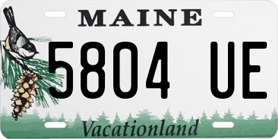 ME license plate 5804UE