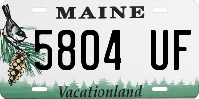 ME license plate 5804UF