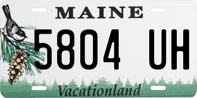 ME license plate 5804UH