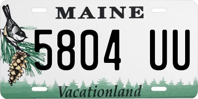 ME license plate 5804UU