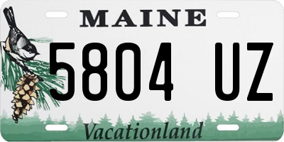 ME license plate 5804UZ