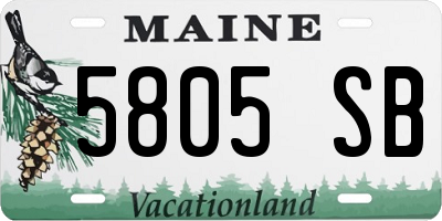 ME license plate 5805SB