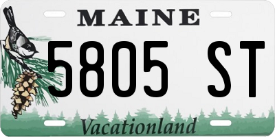 ME license plate 5805ST