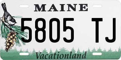 ME license plate 5805TJ