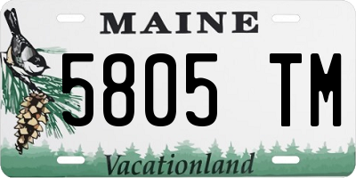 ME license plate 5805TM