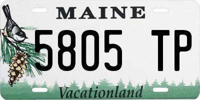 ME license plate 5805TP