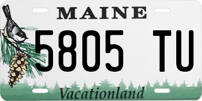 ME license plate 5805TU