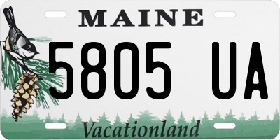 ME license plate 5805UA