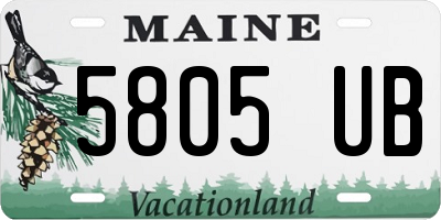 ME license plate 5805UB