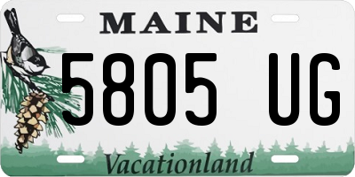ME license plate 5805UG