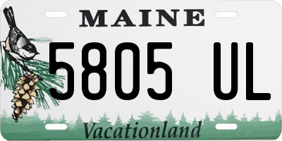 ME license plate 5805UL