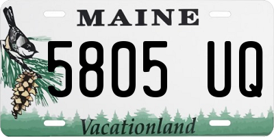 ME license plate 5805UQ