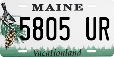 ME license plate 5805UR