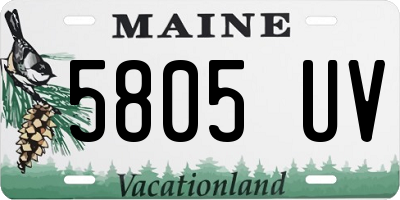 ME license plate 5805UV