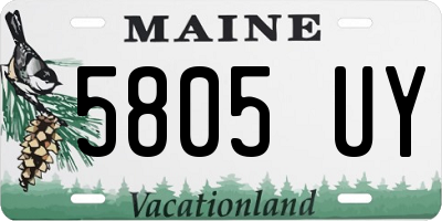 ME license plate 5805UY