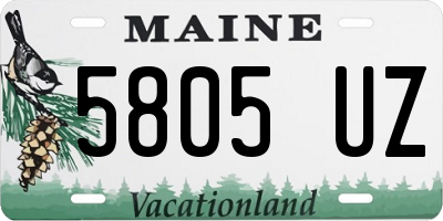 ME license plate 5805UZ