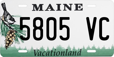 ME license plate 5805VC