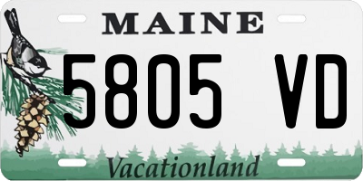 ME license plate 5805VD