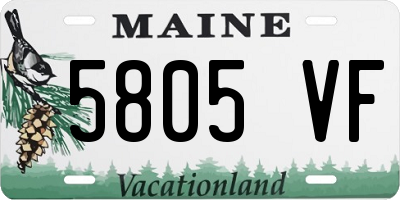 ME license plate 5805VF