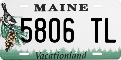 ME license plate 5806TL
