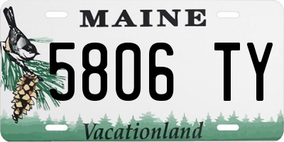 ME license plate 5806TY
