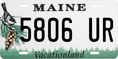 ME license plate 5806UR