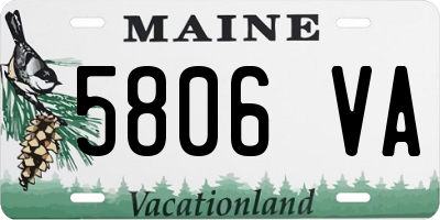 ME license plate 5806VA