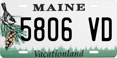 ME license plate 5806VD