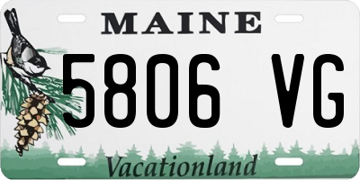 ME license plate 5806VG