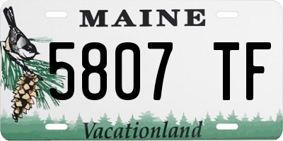 ME license plate 5807TF