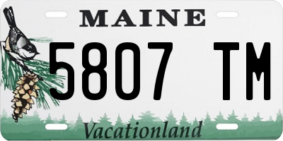 ME license plate 5807TM