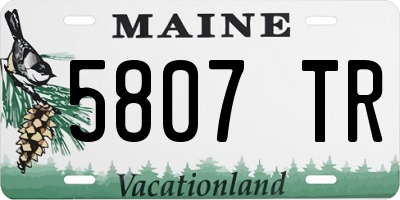 ME license plate 5807TR