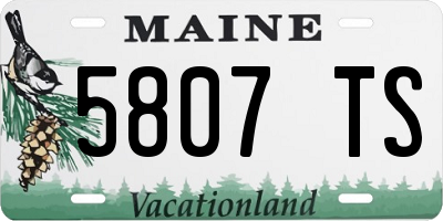 ME license plate 5807TS